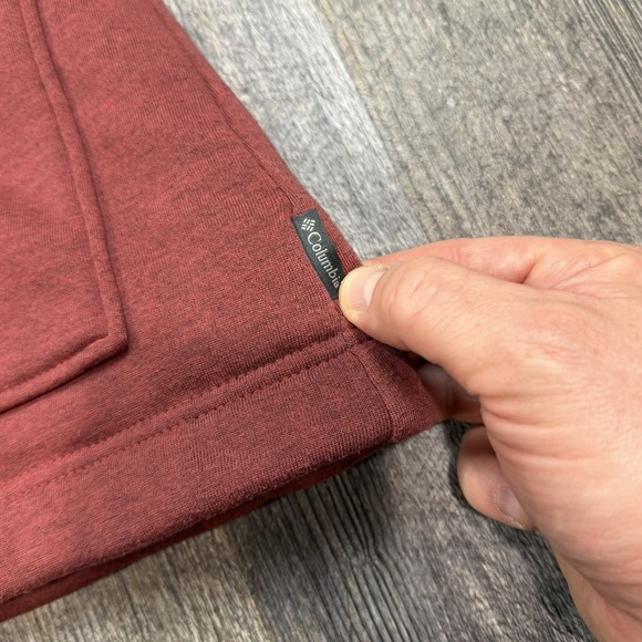 Columbia Women's Sherpa Lined Chore Hooded Jacket Red Zip Up Size M Lightweight - Picture 3 of 14